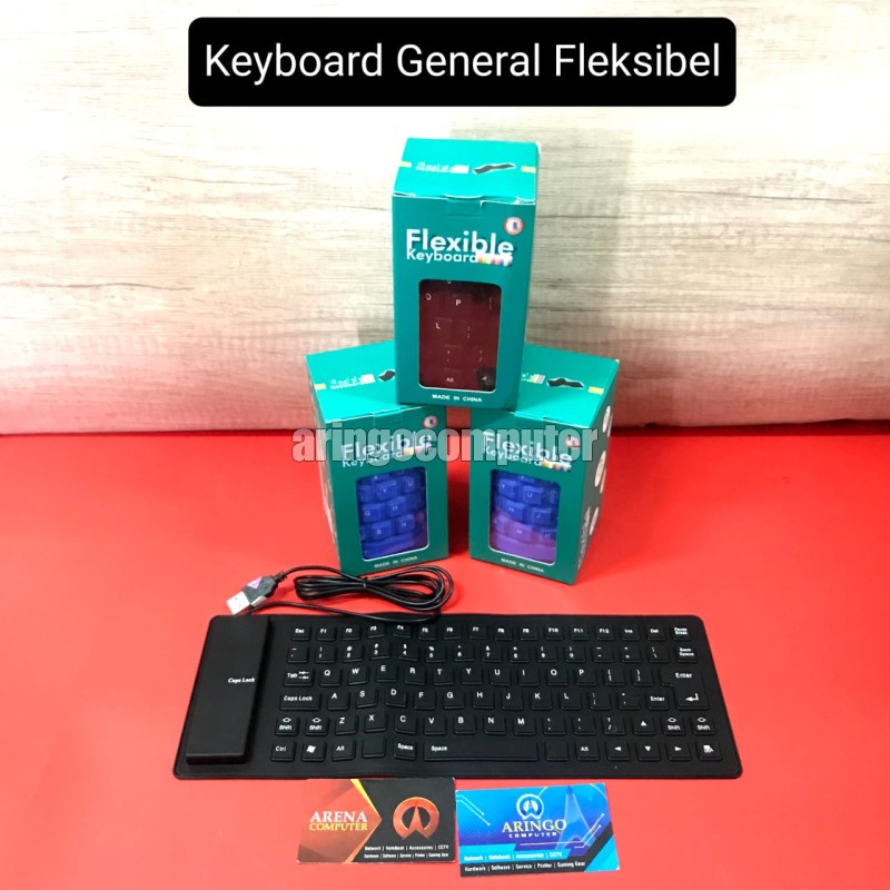 ARINGO Keyboard General Fleksibel BLACK