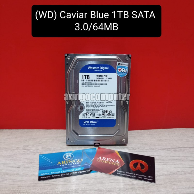 Harddisk Western Digital (WD) Caviar Blue 1TB SATA 3.0/64MB