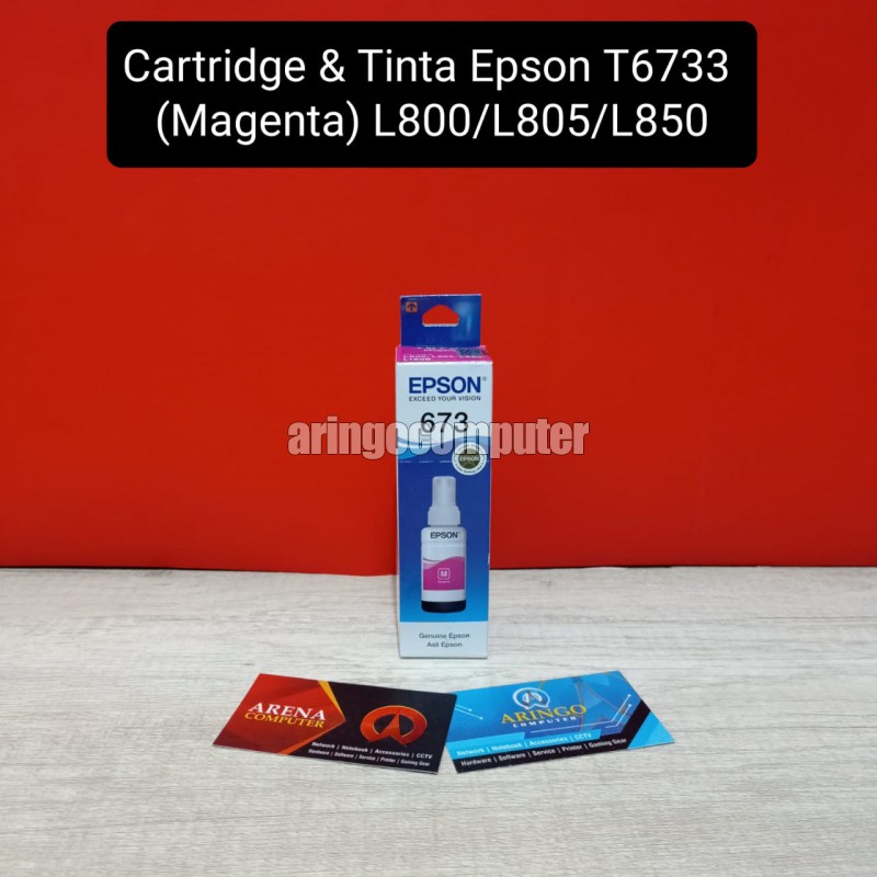 Cartridge & Tinta Epson T6733 (Magenta) L800/L805/L850