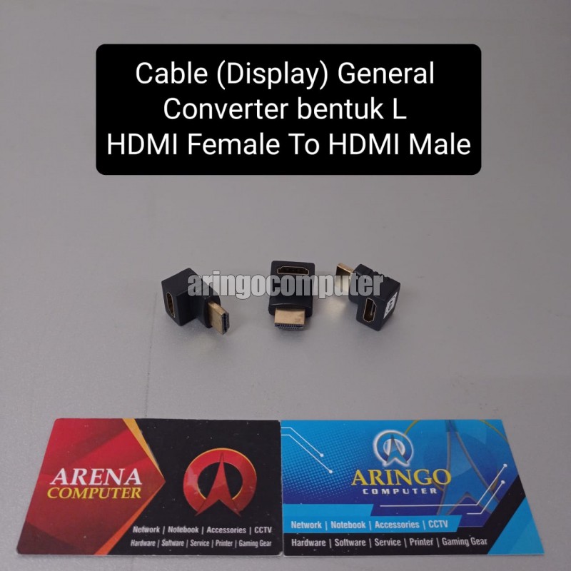 Cable (Display) General Converter bentuk L HDMI Female To HDMI Male