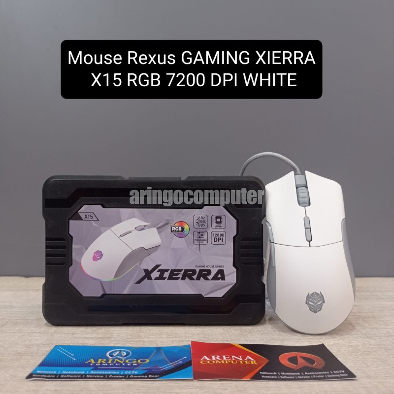 Mouse Rexus GAMING XIERRA X15 RGB 7200 DPI WHITE