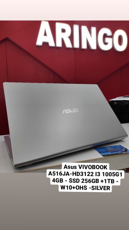 [PPN] Laptop Asus VIVOBOOK A516JA-HD3122  I3 1005G1 4GB - SSD 256GB +1TB - W10+OHS -SILVER