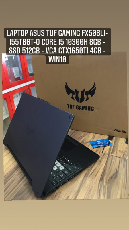 [PPN] Laptop Asus TUF GAMING FX506LI-I55TB6T-O Core I5 10300H 8GB - SSD 512GB - VGA GTX1650TI 4GB - WIN10 -GRAY