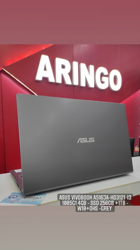 [PPN] Laptop Asus VIVOBOOK A516JA-HD3121  I3 1005G1 4GB - SSD 256GB +1TB - W10+OHS -GREY
