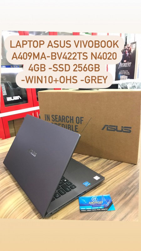 [PPN] Laptop Asus VIVOBOOK A409MA-BV422TS N4020 4GB -SSD 256GB -WIN10+OHS -GREY