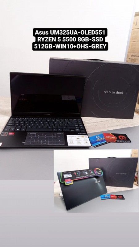 [PPN] Laptop Asus ZENBOOK UM325UA-OLED551 RYZEN 5 5500 8GB -SSD 512GB -WIN10+OHS -GREY