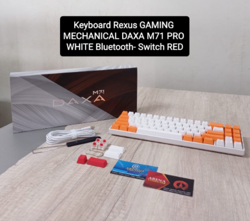 Keyboard Rexus GAMING MECHANICAL DAXA M71 PRO WHITE Bluetooth- Switch RED