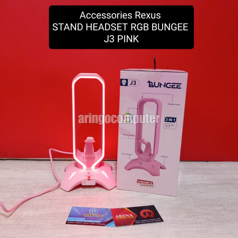 Accessories Rexus STAND HEADSET RGB BUNGEE J3 PINK
