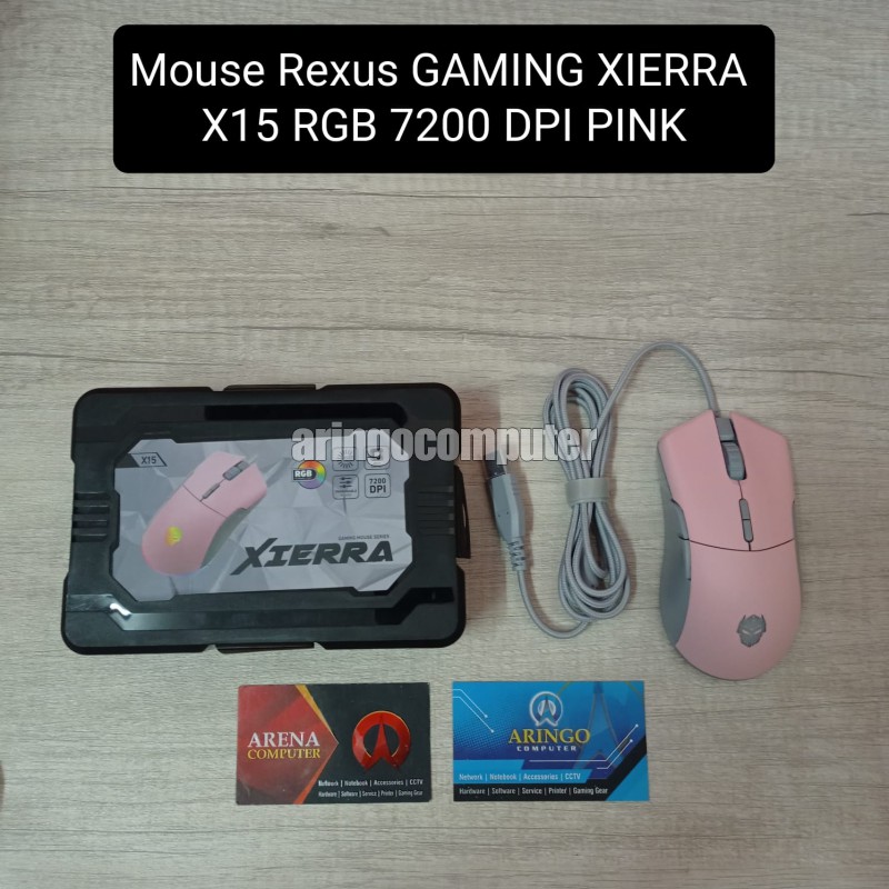 Mouse Rexus GAMING XIERRA X15 RGB 7200 DPI PINK