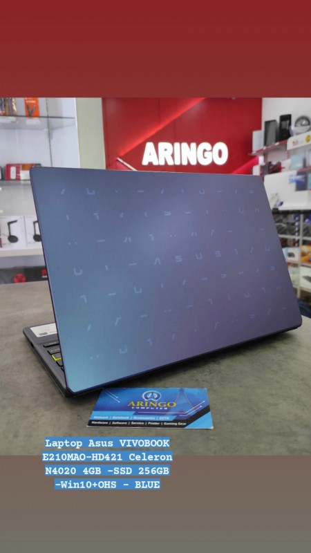 [PPN] Laptop Asus VIVOBOOK E210MAO-HD421 Celeron N4020 4GB -SSD 256GB -Win10+OHS - BLUE