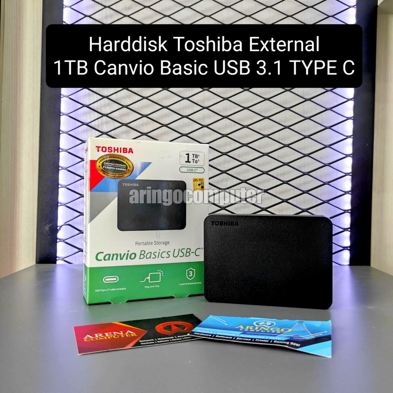 Harddisk Toshiba External 1TB Canvio Basic USB 3.1 TYPE C