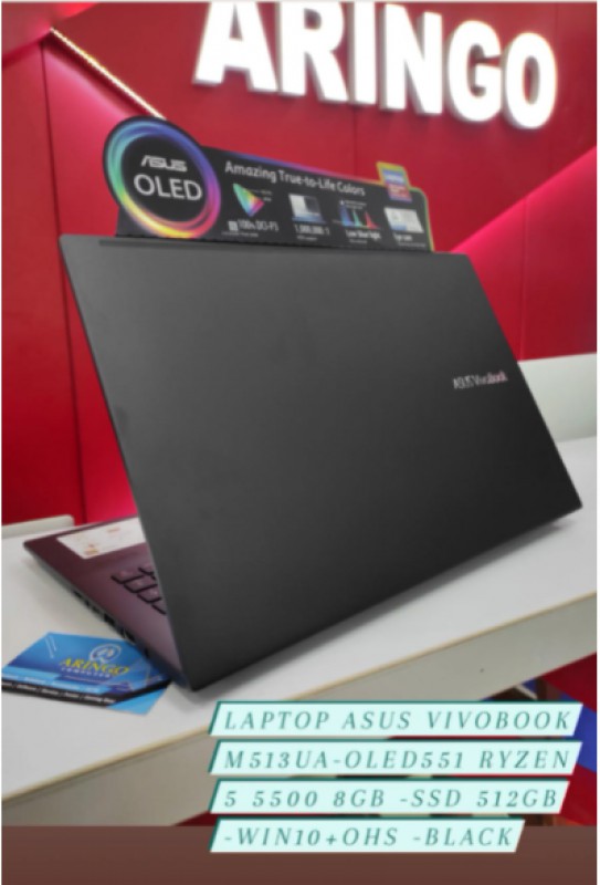 [PPN] Laptop Asus VIVOBOOK M513UA-OLED551 RYZEN 5 5500U 8GB -SSD 512GB -WIN10+OHS -BLACK