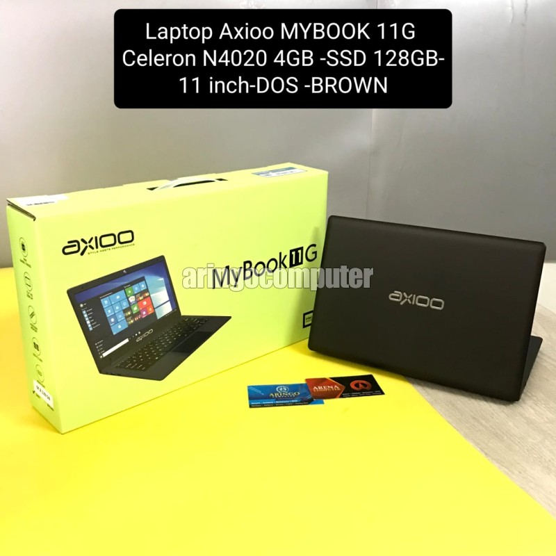 Laptop Axioo MYBOOK 11G Celeron N4020 4GB -SSD 128GB-11 inch-DOS -BROWN