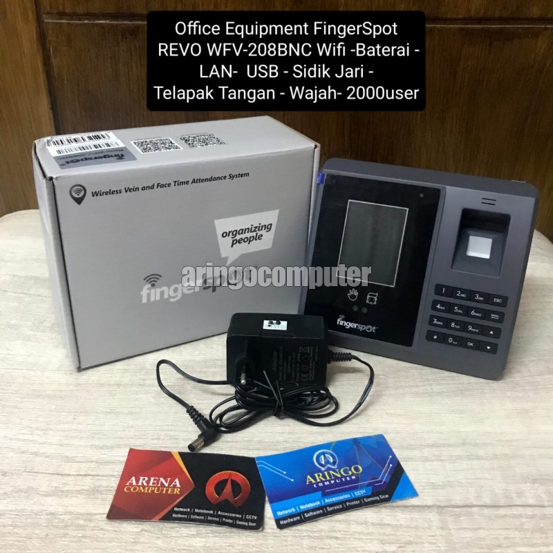 Office Equipment FingerSpot REVO WFV-208BNC WiFi/LAN/Baterai/Telapak Tangan/Wajah/2000User