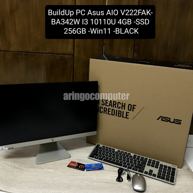 BuildUp PC Asus AIO V222FAK-BA342W I3 10110U 4GB -SSD 256GB -Win11 -BLACK