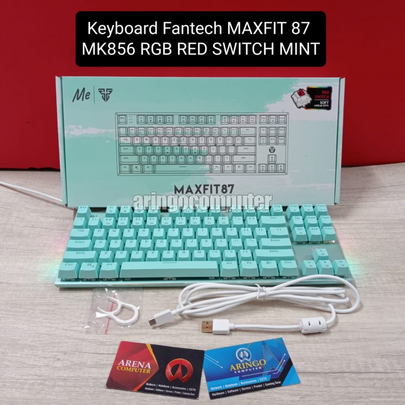 Keyboard Fantech MAXFIT 87 MK856 RGB RED SWITCH MINT