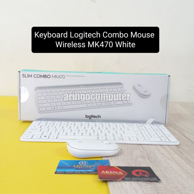 Keyboard Logitech Combo Mouse Wireless MK470 White