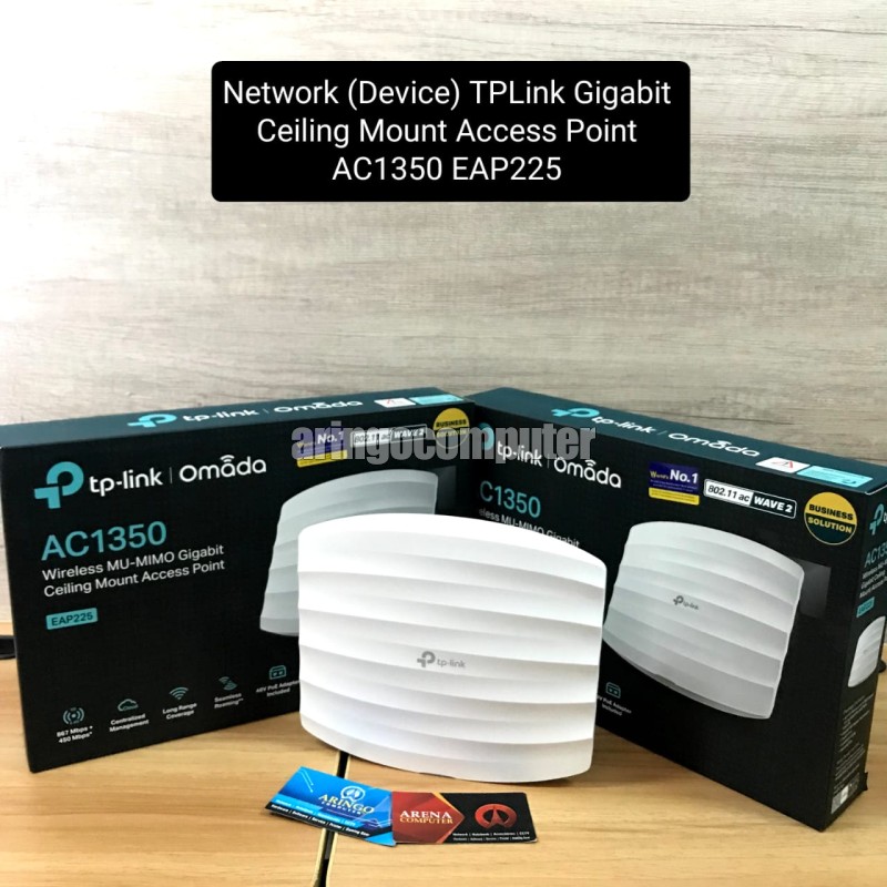Network (Device) TPLink WiFi Access Point EAP225 AC1350 Gigabit Ceiling