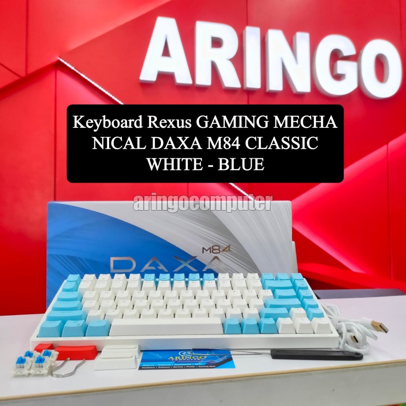 Keyboard Rexus GAMING MECHANICAL DAXA M84 CLASSIC WHITE - BLUE