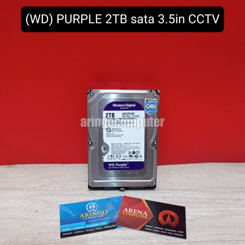 Harddisk Western Digital (WD) PURPLE 2TB  sata 3.5in CCTV