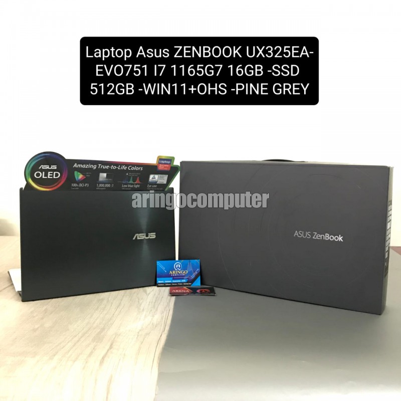 Laptop Asus ZENBOOK UX325EA-EVO751 I7 1165G7 16GB -SSD 512GB -WIN11+OHS -PINE GREY