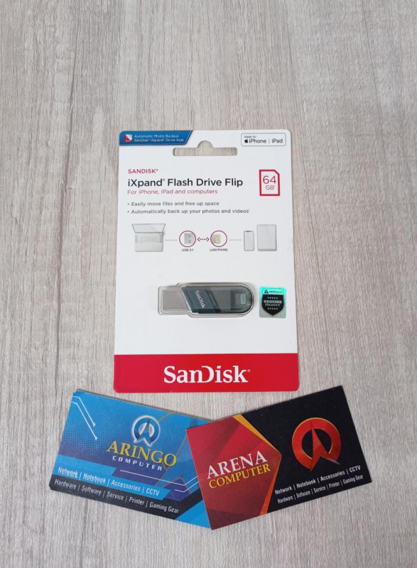 Flashdisk Sandisk iXpand Flip USB FOR IPHONE Flash Drive 64GB