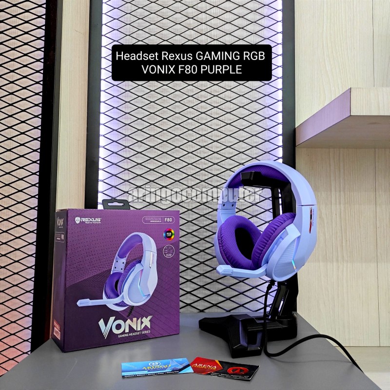 Headset Rexus GAMING RGB VONIX F80 PURPLE