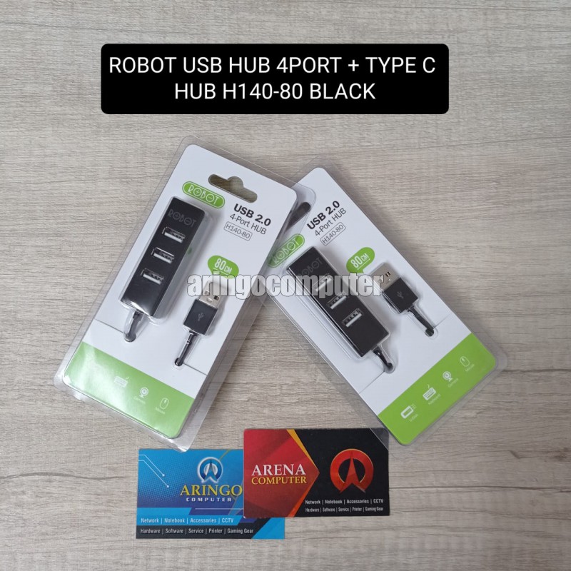 Accessories ROBOT H140-80 USB HUB 4PORT BLACK