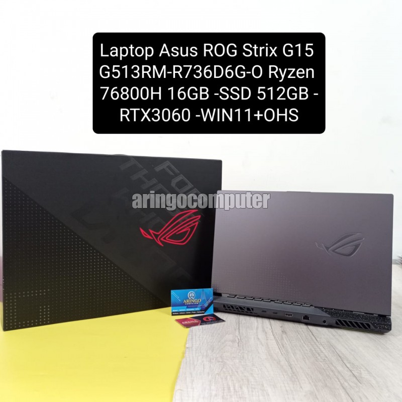 Laptop Asus ROG Strix G513RM-R736D6G-O Ryzen 76800H 16GB -SSD 512GB -RTX3060 -WIN11+OHS