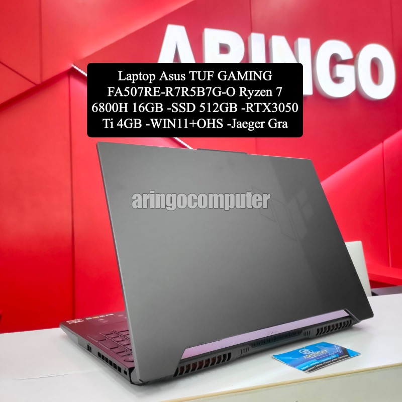 Laptop Asus TUF GAMING FA507RE-R7R5B7G-O Ryzen 7 6800H 16GB -SSD 512GB -RTX3050Ti 4GB -WIN11+OHS -Jaeger Gra