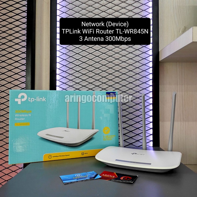 Network (Device) TPLink WiFi Router TL-WR845N 3 Antena 300Mbps