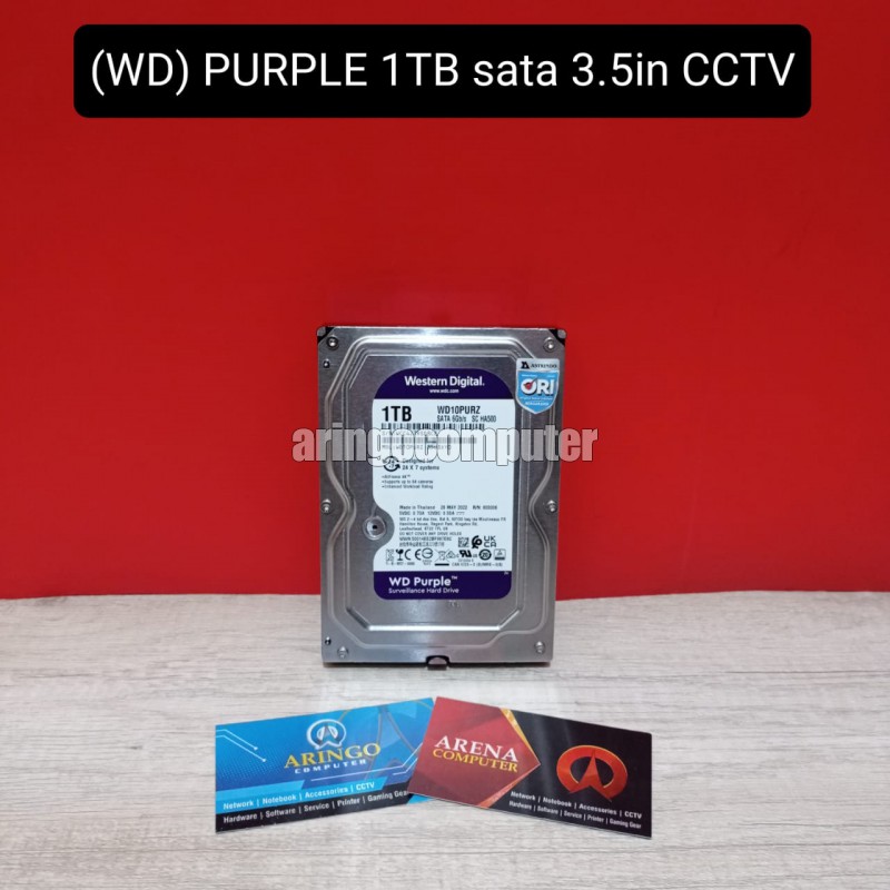 Harddisk Western Digital (WD) PURPLE 1TB  sata 3.5in CCTV