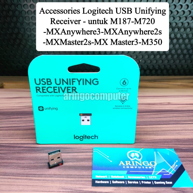 Accessories Logitech USB Unifying Receiver - untuk M187-M720-MXAnywhere3-MXAnywhere2s-MXMaster2s-MX Master3-M350