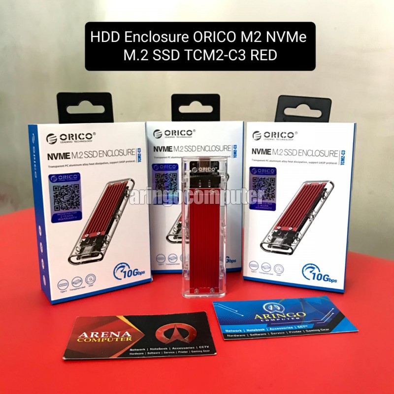 HDD Enclosure ORICO M2 NVMe M.2 SSD TCM2-C3 RED
