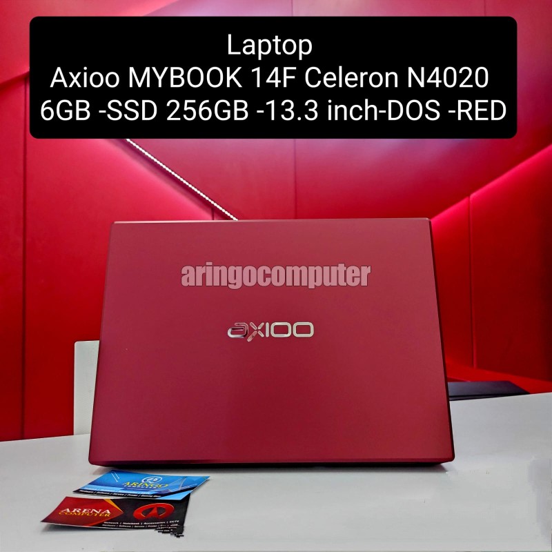 Laptop Axioo MYBOOK 14F Celeron N4020 6GB -SSD 256GB -13.3 inch-DOS -RED