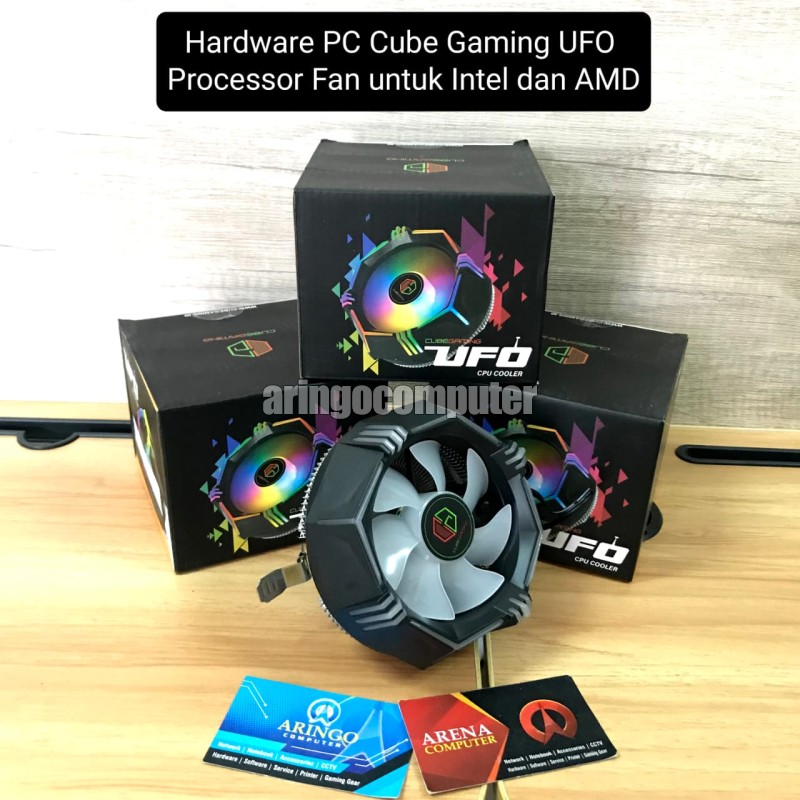 Hardware PC Cube Gaming UFO Processor Fan untuk Intel dan AMD