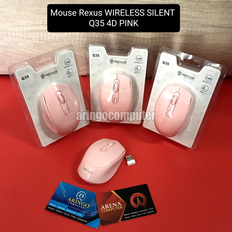 Mouse Rexus WIRELESS SILENT Q35 4D PINK
