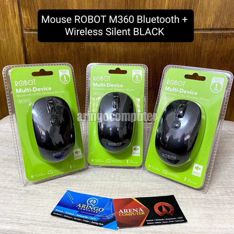 Mouse ROBOT M360 Bluetooth + Wireless Silent BLACK
