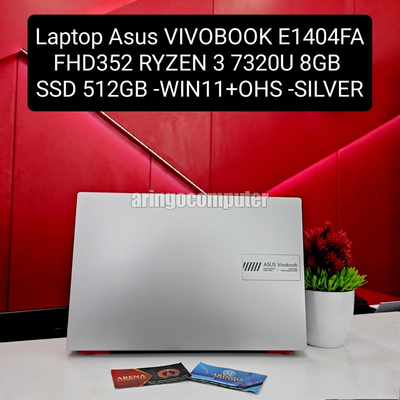 Laptop Asus VIVOBOOK E1404FA-FHD352 RYZEN 3 7320U 8GB -SSD 512GB -WIN11+OHS -SILVER