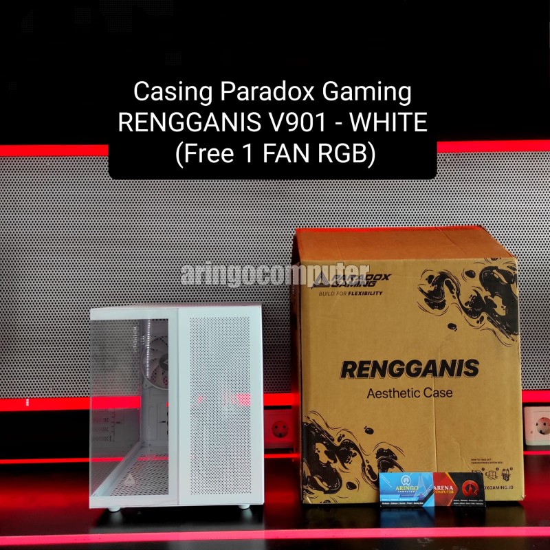 Casing Paradox Gaming RENGGANIS V901 - WHITE (Free 1 FAN RGB)