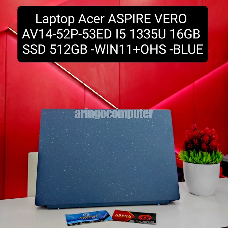 Laptop Acer ASPIRE VERO AV14-52P-53ED I5 1335U 16GB -SSD 512GB -WIN11+OHS -BLUE