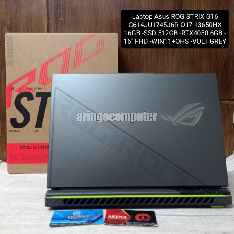 Laptop Asus ROG STRIX G16 G614JU-I745J6R-O I7 13650HX 16GB -SSD 512GB -RTX4050 6GB -16" FHD -WIN11+OHS -VOLT GRE