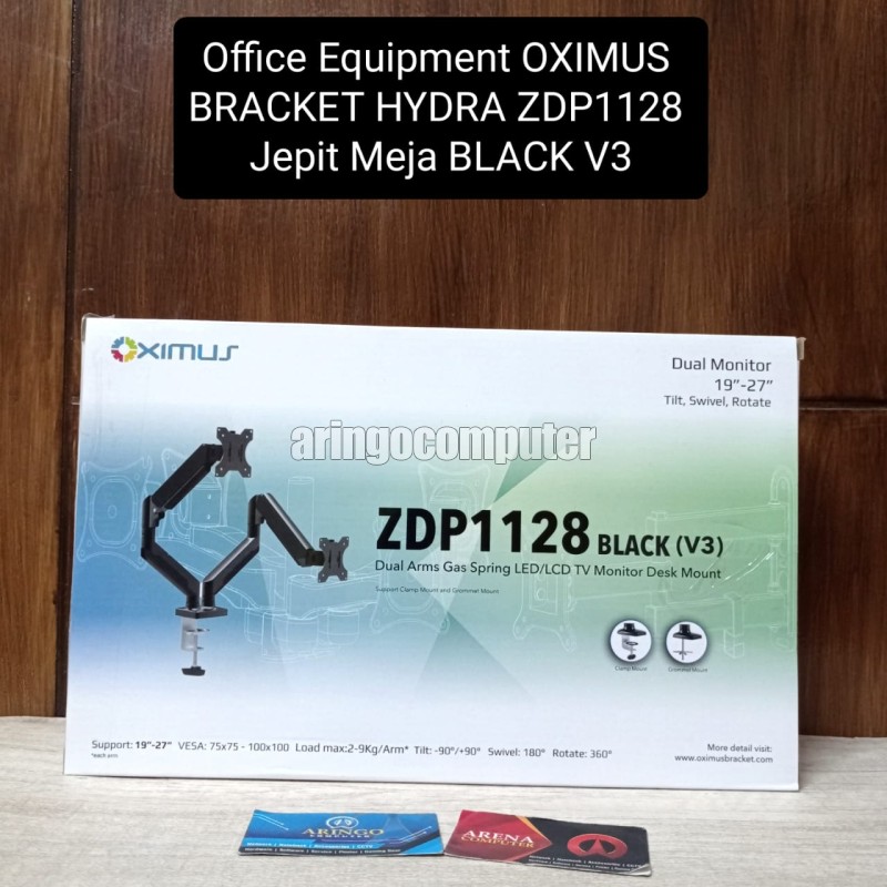 Office Equipment OXIMUS BRACKET HYDRA ZDP1128 Jepit Meja BLACK V3