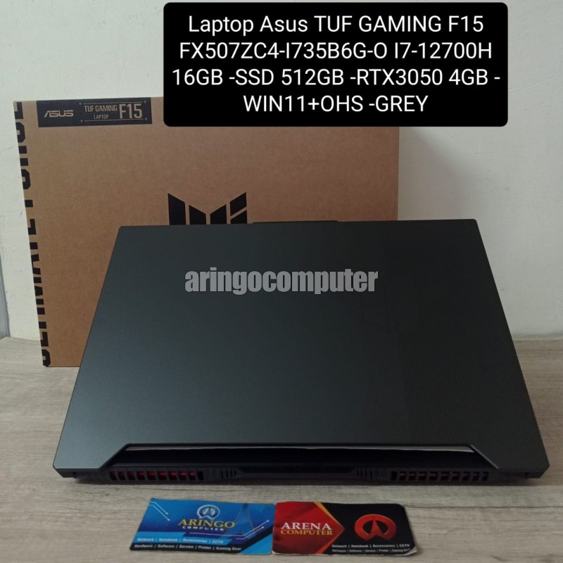 Laptop Asus TUF GAMING F15 FX507ZC4-I735B6G-O I7-12700H 16GB -SSD 512GB -RTX3050 4GB -WIN11+OHS -GREY