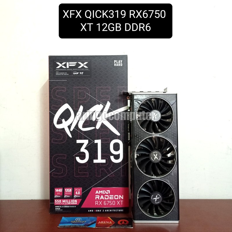 VGA XFX QICK319 RX6750 XT 12GB DDR6 3 Fan