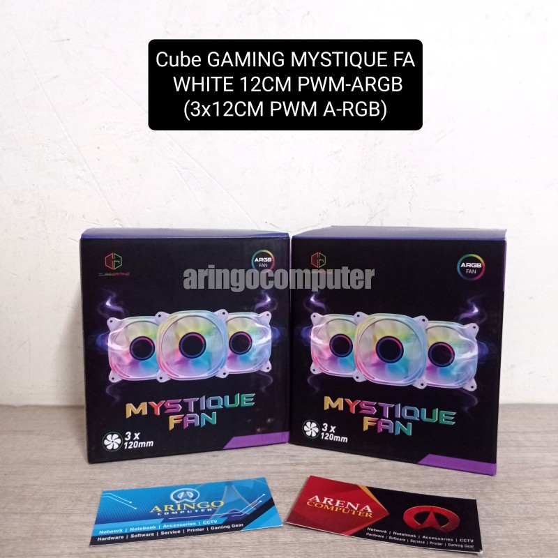 Hardware PC Cube GAMING MYSTIQUE FAN WHITE 12CM PWM-ARGB (3x12CM PWM A-RGB)