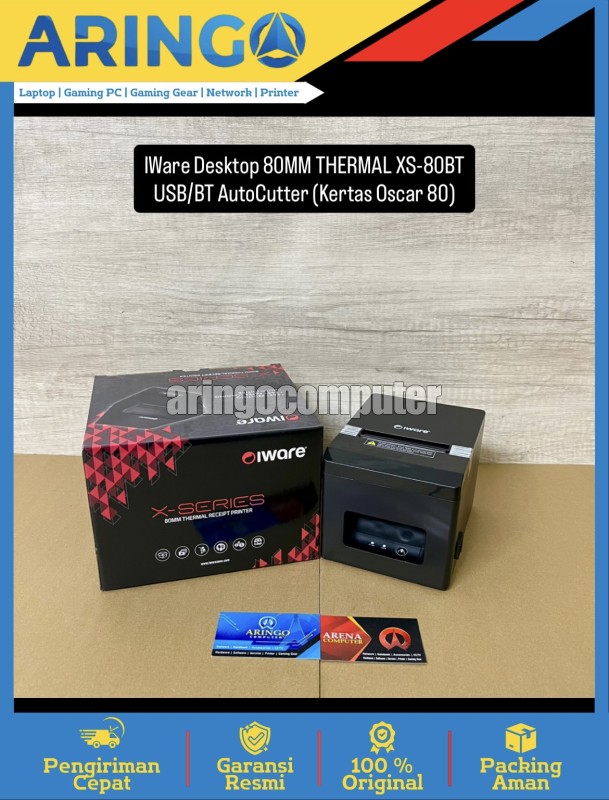 Printer IWare Desktop 80MM THERMAL XS-80BT USB/BT AutoCutter (Kertas Oscar 80)
