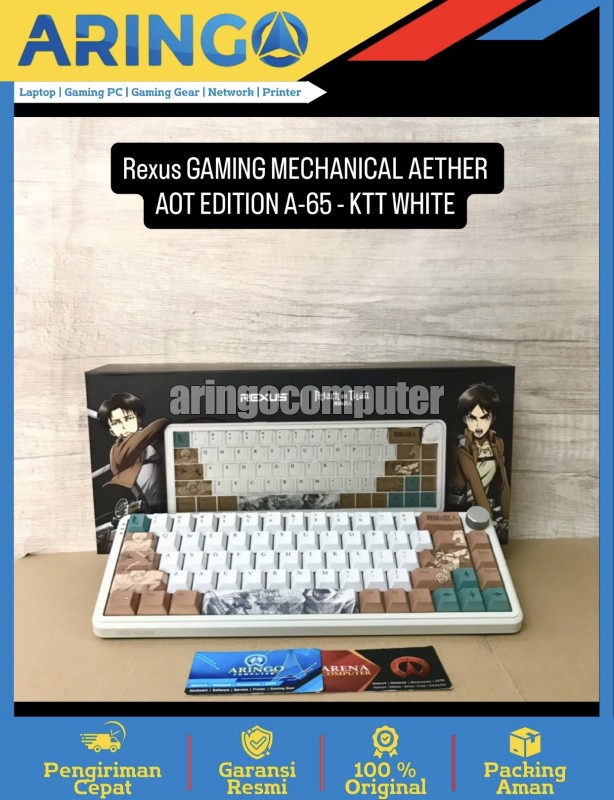 Keyboard Rexus GAMING MECHANICAL AETHER AOT EDITION A-65 - KTT WHITE