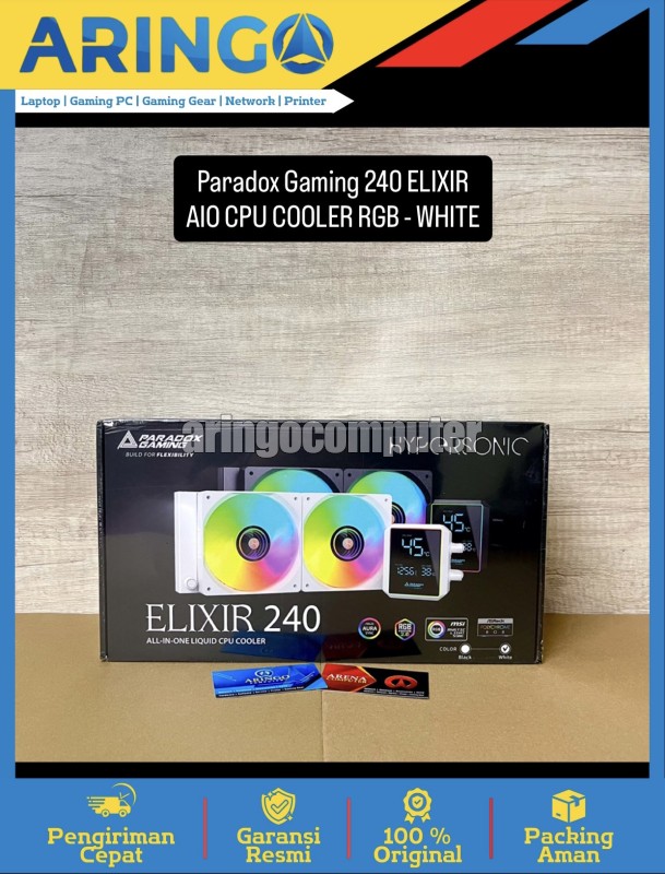 Hardware PC Paradox Gaming 240 ELIXIR AIO CPU COOLER RGB - WHITE