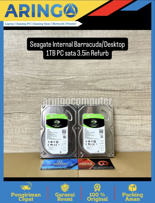 Harddisk Seagate Internal Barracuda/Desktop 1TB PC sata 3.5in Refurb